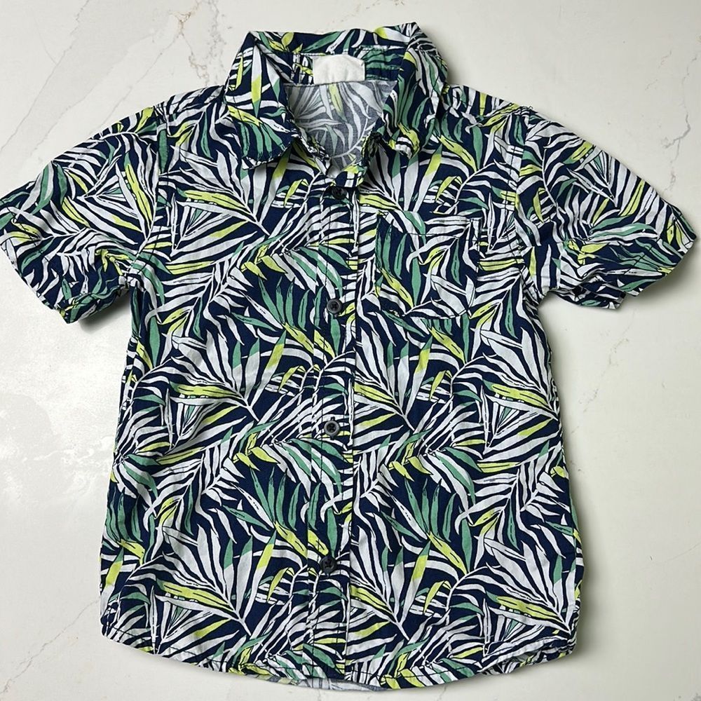 Crazy8 Tropical Print Button Down Shirt